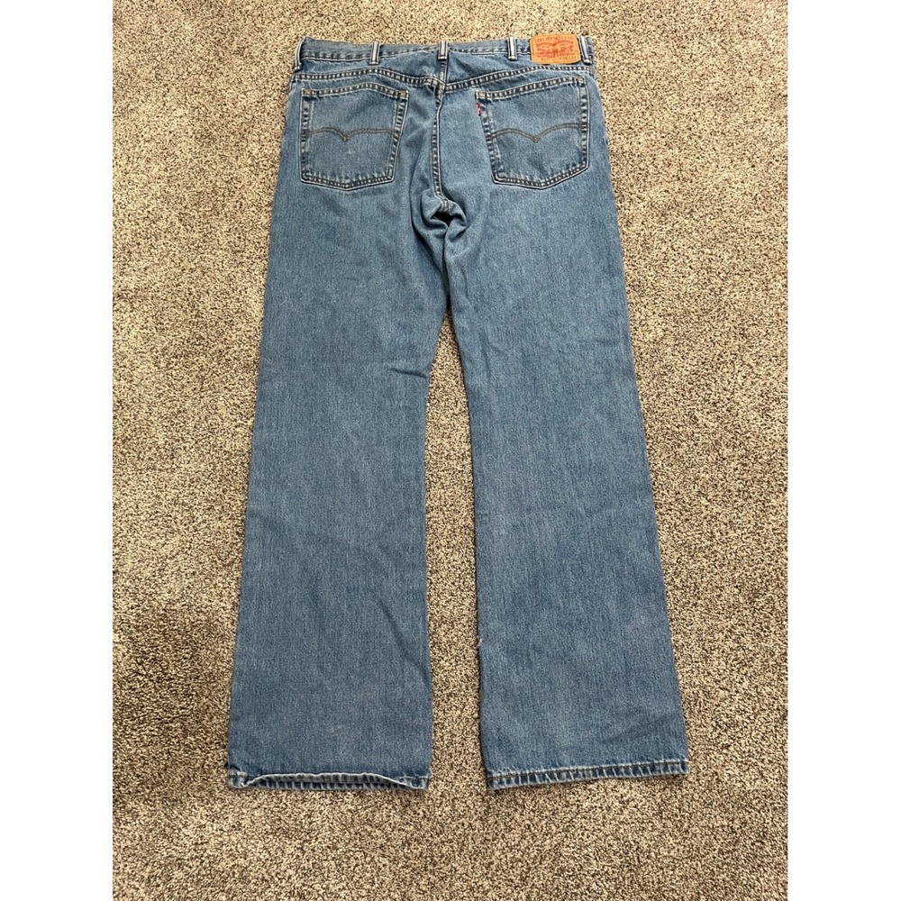 Levis 517 Bootcut Jeans Mens 38x34 Medium Wash Blue Denim 100% Cotton 517-0217 - Picture 2 of 8
